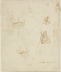 Verso: Diverse Figurenstudies, WA1846.145